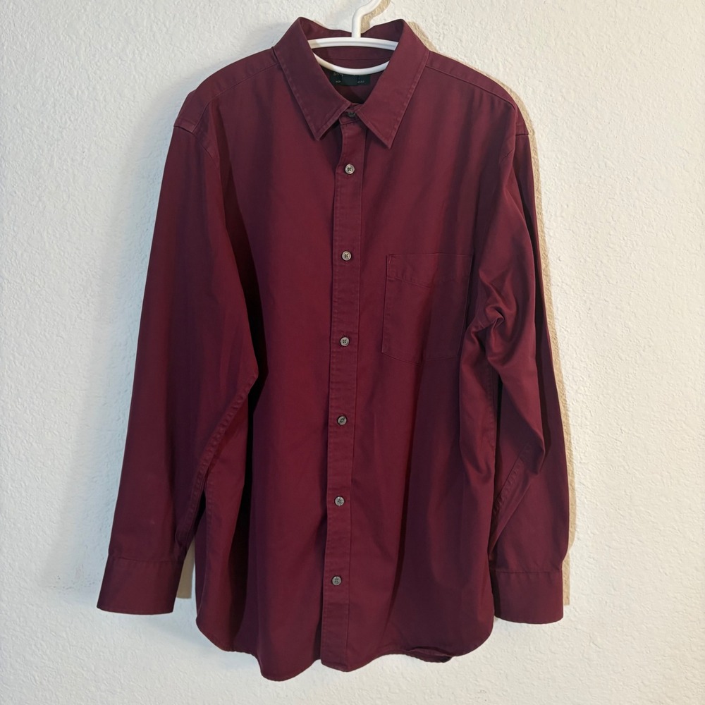 Banana Republic Button Down Mens XL Burgundy